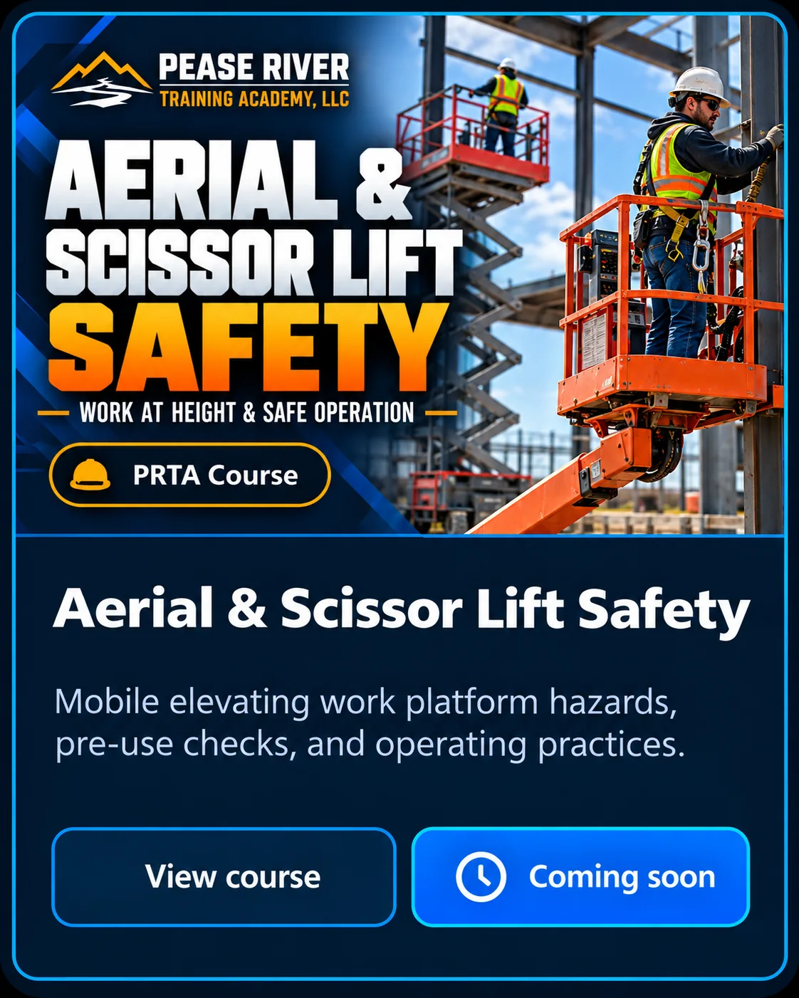 Aerial & Scissor Lift Safety — Pease River Training Academy course preview