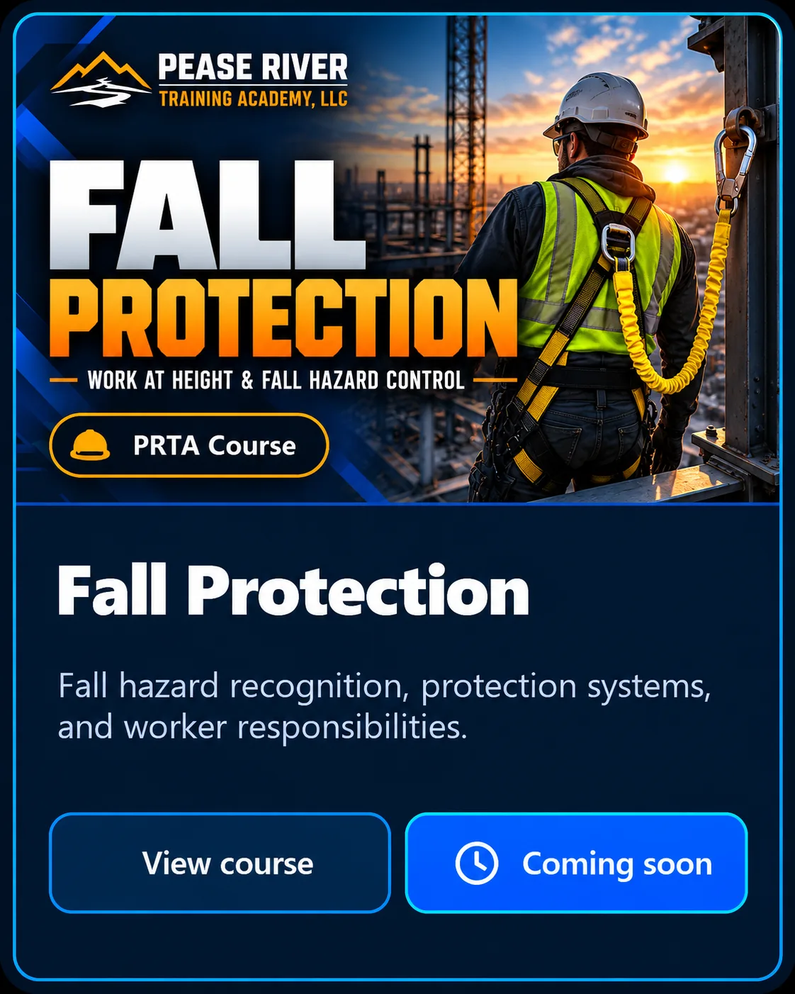 Fall Protection — Pease River Training Academy course preview